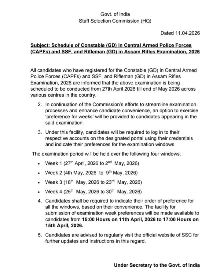 SSC GD Admit Card 2026