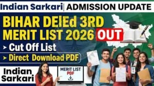Bihar DElEd 3rd Merit List 2026 Out