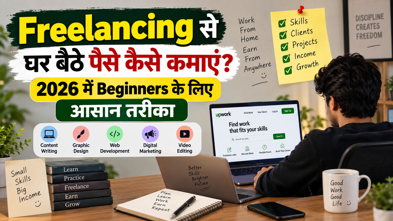 Freelancing से घर बैठे पैसे कैसे कमाएं? 2026 में Beginners के लिए आसान तरीका