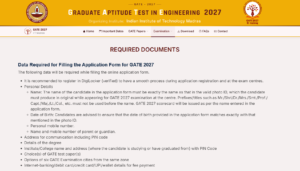 GATE 2027 Online Form