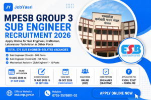 MPESB Group 3 Sub Engineer Recruitment 2026