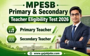 MPESB MSPSTET Recruitment 2026