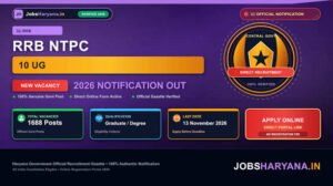 RRB NTPC 10+2 UG Recruitment 2026