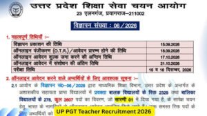 UP PGT Teacher Recruitment 2026