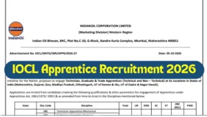IOCL WR Apprentice Recruitment 2026
