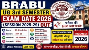 PPU UG 3rd Semester Exam Form 2025-29
