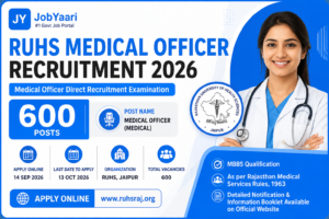 RUHS Medical Officer Recruitment 2026