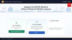 RUHS Medical Officer Recruitment 2026