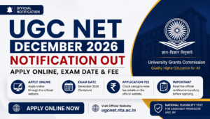 UGC NET December 2026 Notification OUT