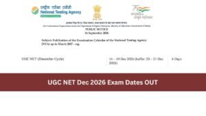 UGC NET December 2026 Notification OUT