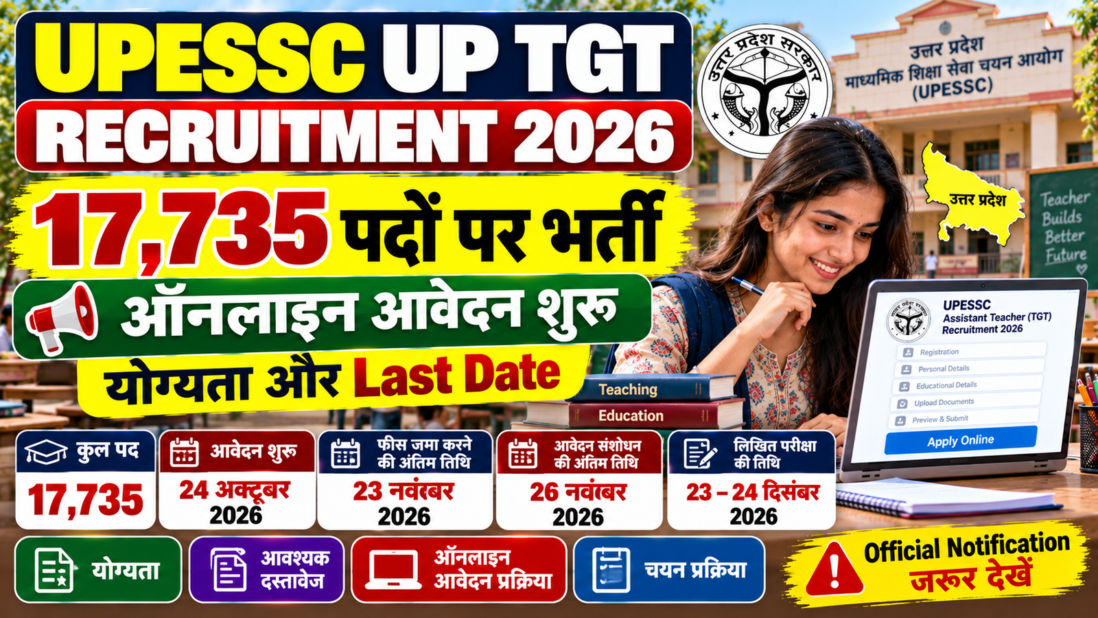 UPESSC UP TGT Recruitment 2026
