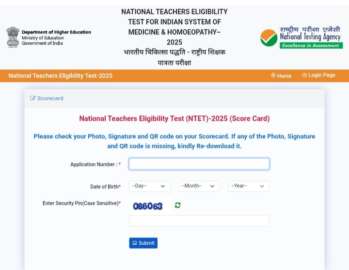 NTA NTET Result 2025 Live: Direct Link to Check Score Card!