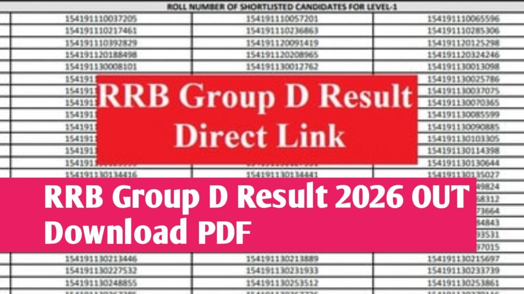 RRB Group D Result 2026