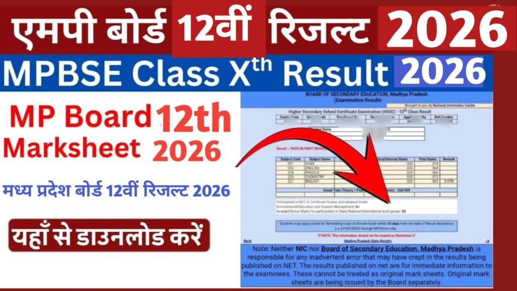 MP Board 12th Result 2026 Released