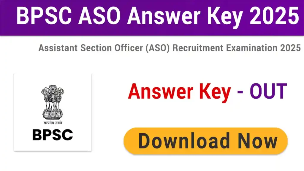 BPSC ASO Mains Answer Key 2026