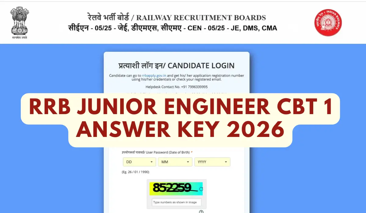 RRB JE Answer Key 2026