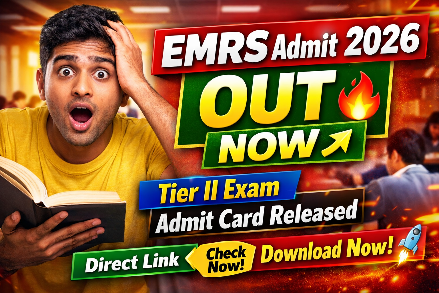 EMRS Teaching & Non-Teaching Various Post Tier II Exam Admit Card Released