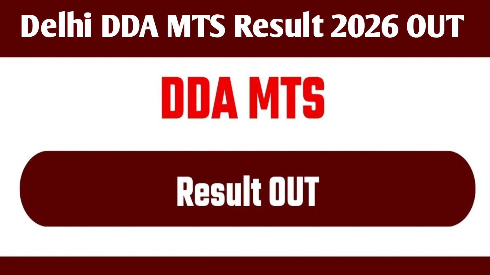 Delhi DDA MTS Result 2026 OUT
