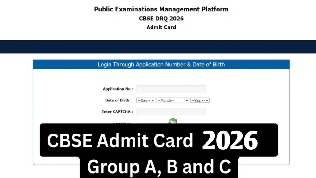 CBSE Recruitment Tier 2 Admit Card 2026