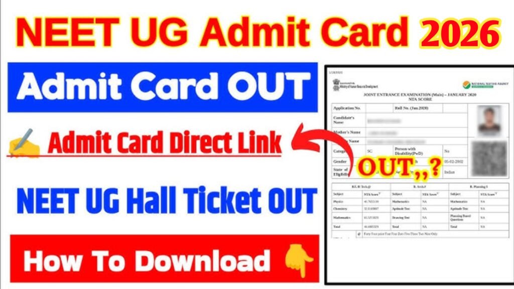 NEET UG 2026 Admit Card OUT