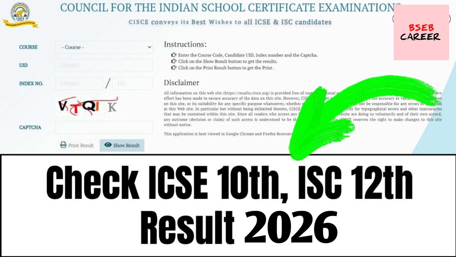 ICSE ISC Result 2026 OUT