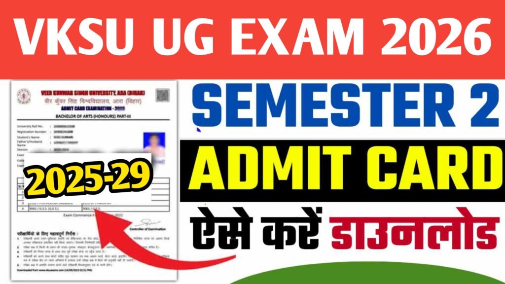 VKSU UG 2nd Semester Admit Card
