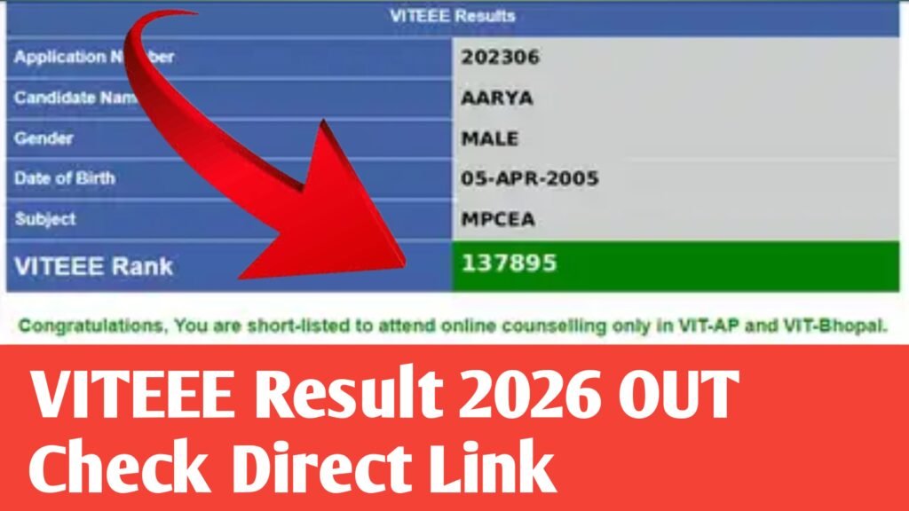 VITEEE Result 2026