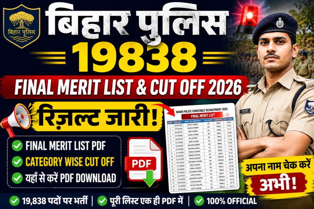 Bihar Police 19838 Final Merit List