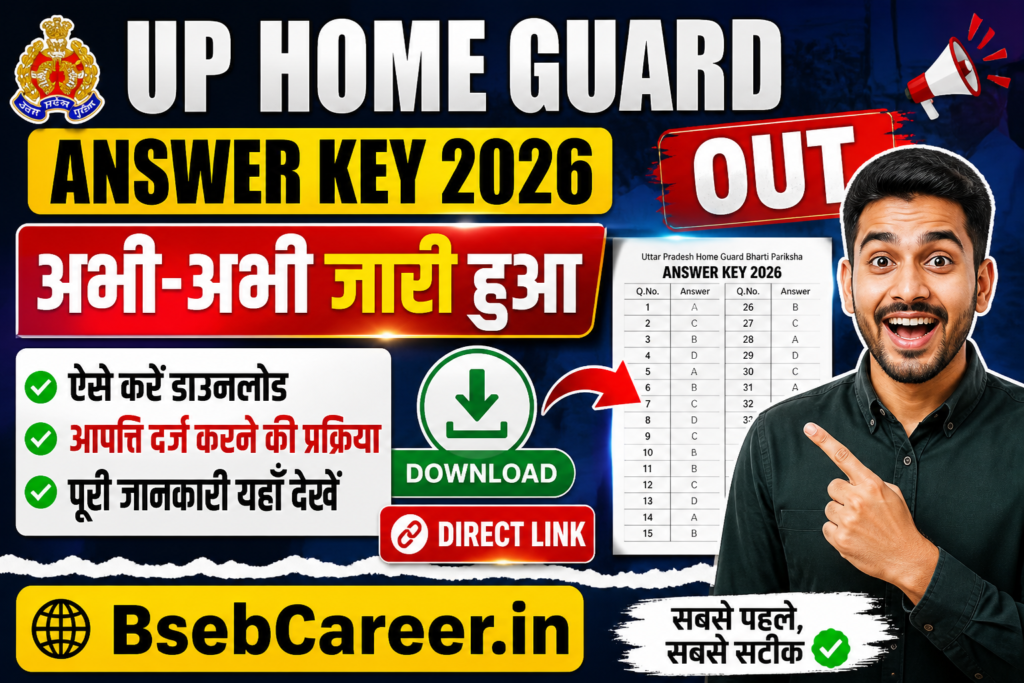 UP Home Guard Answer Key 2026