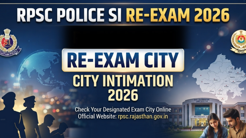 RPSC Rajasthan Police SI Re-Exam City 2026
