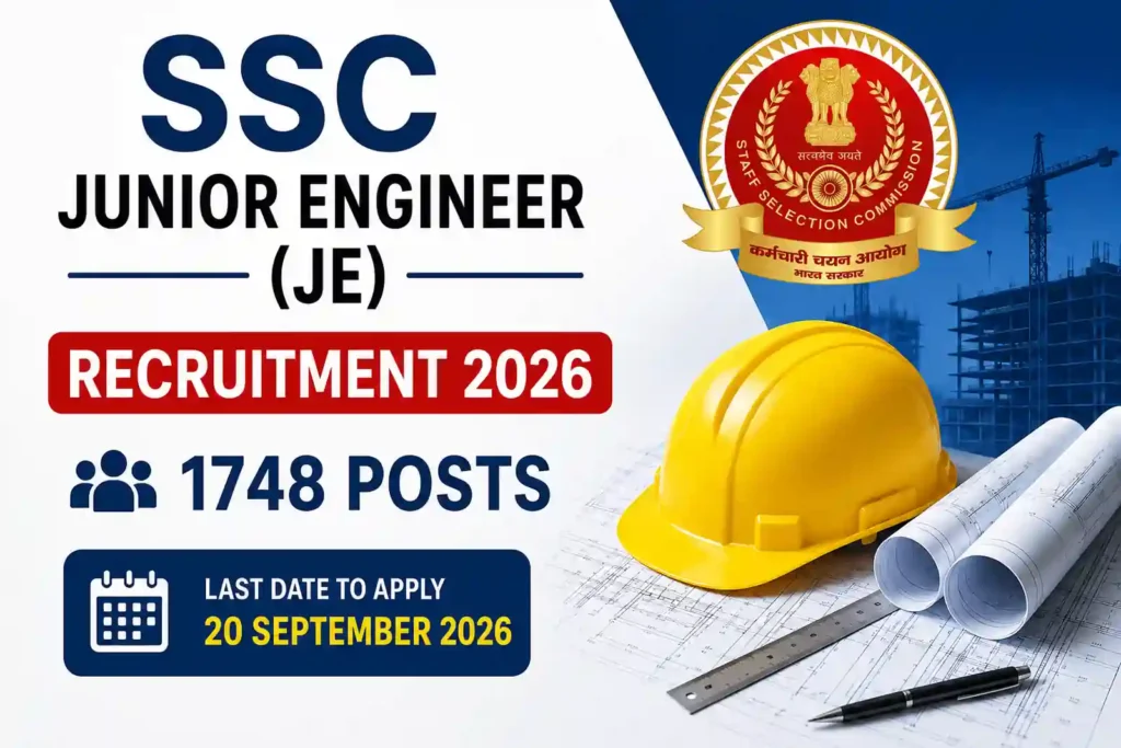 SSC JE RECIRITMENT 2026