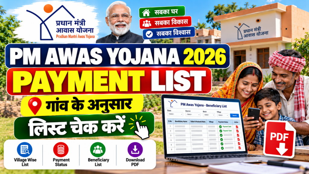 PM Awas Yojana Payment List 2026