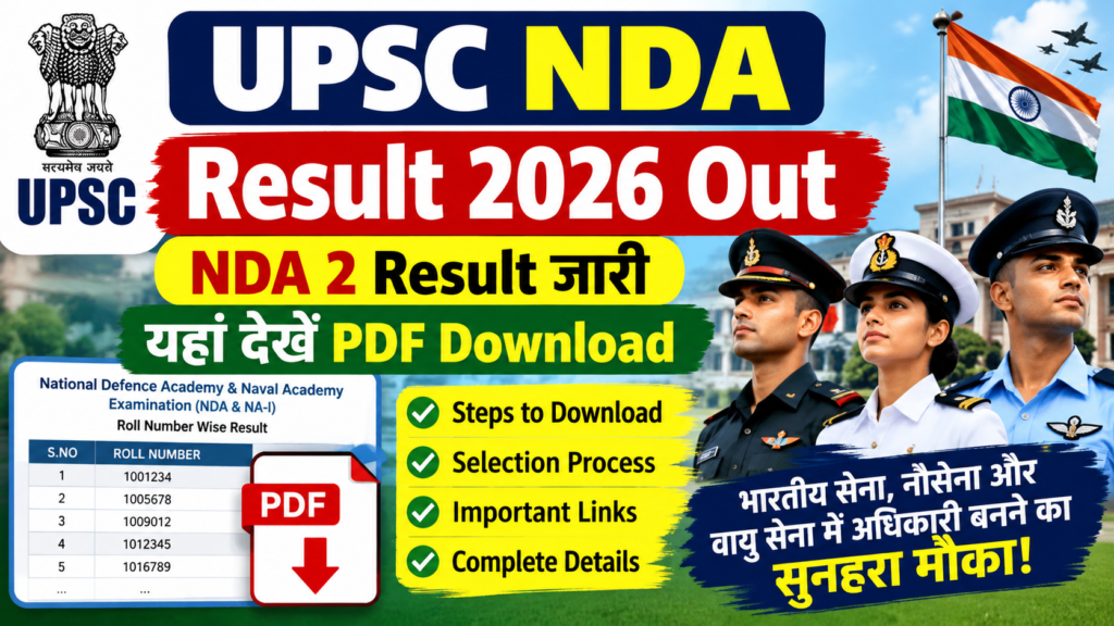 UPSC NDA Result 2026 Out